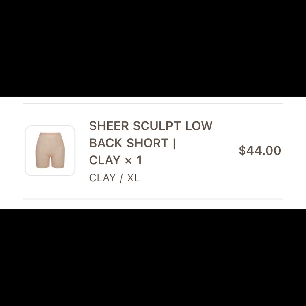 Skims low back sheer sculpt short